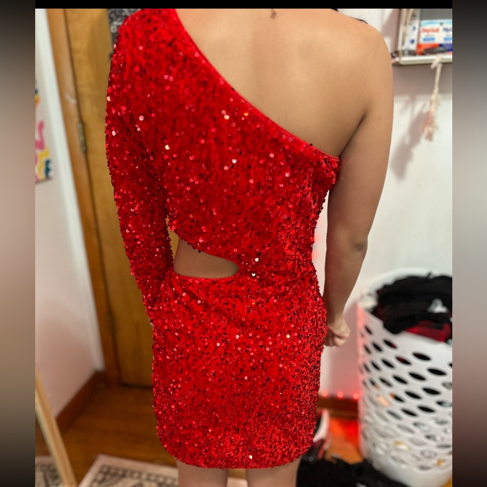 Red sparkly formal dress, worn once